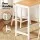 Artiss Solid Wood Bar Table & Stool Set - Pine & White, 3-Piece Dining Desk with Smooth Finish & Anti-Slip Protectors