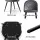 Artiss Velvet Dining Chairs Set of 4 - Dark Grey, Solid Iron Legs, Anti-Slip, Easy Assembly, 150kg Capacity