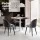 Artiss Velvet Dining Chairs Set of 4 - Dark Grey, Solid Iron Legs, Anti-Slip, Easy Assembly, 150kg Capacity