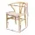 Artiss Wishbone Dining Chairs Set of 4 Wooden Rubberwood Frame Rattan Seat Ergonomic Backrest 120kg Natural