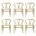 Artiss Set of 6 Wishbone Dining Chairs - Rubberwood Frame, Rattan Seat, Ergonomic Design, 120kg Capacity, Natural Finish