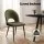 Artiss Loren Dining Chairs Set of 6 Green Velvet Padded Seat with Metal Legs 150kg Capacity 48 x 48 x 81cm