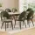 Artiss Loren Dining Chairs Set of 6 Green Velvet Padded Seat with Metal Legs 150kg Capacity 48 x 48 x 81cm