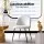 Artiss Dining Chairs Set of 4 Sherpa Boucle White, Modern Upholstered Winged Back, Steel Legs, 150kg Capacity