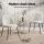 Artiss Dining Chairs Set of 4 Sherpa Boucle White, Modern Upholstered Winged Back, Steel Legs, 150kg Capacity