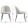 Artiss Dining Chairs Set of 6 Sherpa Bouclé Upholstered White Wingback Chairs with Steel Legs 150kg Capacity