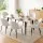 Artiss Dining Chairs Set of 6 Sherpa Bouclé Upholstered White Wingback Chairs with Steel Legs 150kg Capacity