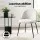 Artiss Dining Chairs Set of 6 Sherpa Bouclé Upholstered White Wingback Chairs with Steel Legs 150kg Capacity