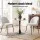 Artiss Dining Chairs Set of 6 Sherpa Bouclé Upholstered White Wingback Chairs with Steel Legs 150kg Capacity