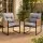 Gardeon Outdoor Dining Chair with Wicker Backrest and Cushion Black