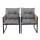 Gardeon Outdoor Dining Chair with Wicker Backrest and Cushion Black