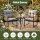 Gardeon Outdoor Dining Chair with Wicker Backrest and Cushion Black
