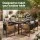 Gardeon Outdoor Dining Chair with Wicker Backrest and Cushion Black