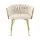Luxurious Artiss Set of 2 Velvet Dining Chairs, Beige, with Hand-Woven Backrest and Sturdy Steel Legs, 63x50x69cm