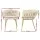Artiss Set of 4 Velvet Dining Chairs - Beige, Solid Wood Frame, Steel Legs, 69cm, 150kg Capacity, Hand-Woven Backrest