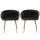 Luxurious Artiss Velvet Dining Chairs Set of 2 – Black, Plush Armchair with Steel Legs, Hand-Woven Back, 150kg Capacity