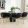 Artiss 1 Set of 4 Velvet Dining Chairs, Black - Plush Upholstery, Hand-Woven Backrest, Sturdy Steel Legs, 150kg Capacity