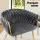 Artiss Set of 2 Grey Velvet Dining Chairs - Elegant Armchairs with Steel Legs, Hand-Woven Backrest, 150kg Capacity