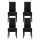 Artiss Set of 2 Black PU Leather Dining Chairs - Elegant Parsons Design, Thick Foam Padding, Pinewood Frame, 102cm