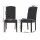Artiss Dansk Dining Chairs Set of 4 - Dark Grey Linen, Tufted Parsons Design, Extra Thick Foam, Pinewood Frame, 104cm