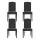 Artiss Dansk Dining Chairs Set of 4 - Dark Grey Linen, Tufted Parsons Design, Extra Thick Foam, Pinewood Frame, 104cm