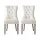 Artiss Set of 2 Beige Velvet Dining Chairs, Button Tufted Backrest, Rubberwood Legs, 50x46x96cm, 150kg Capacity