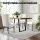 Artiss Set of 2 Beige Velvet Dining Chairs, Button Tufted Backrest, Rubberwood Legs, 50x46x96cm, 150kg Capacity
