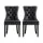 Artiss Set of 2 Black PU Leather Dining Chairs, Button Tufted Backrest, Rubberwood Legs, 150kg Capacity, 96cm