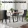 Artiss Set of 2 Black PU Leather Dining Chairs, Button Tufted Backrest, Rubberwood Legs, 150kg Capacity, 96cm