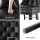 Artiss Set of 2 Black PU Leather Dining Chairs, Button Tufted Backrest, Rubberwood Legs, 150kg Capacity, 96cm