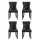 Timeless Elegance: Set of 4 Artiss Black Dining Chairs with PU Leather, Button-Tufted Back, and Rubberwood Legs