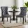 Artiss Set of 2 Grey Velvet Dining Chairs, Button Tufted Backrest, Rubberwood Legs, 50x46x96cm, 150kg Capacity