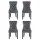 Artiss Set of 4 Grey Velvet Dining Chairs, Button Tufted, Rivet Edge, Rubberwood Legs, 50x46x96cm, 150kg Capacity