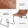 Artiss 2x Retro Dining Chairs - Brown PU Leather, Ergonomic Design, Metal Sled Legs, 48x58x83cm, Mid-Century Accent