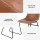 Artiss 4x Retro Dining Chairs with PU Leather, Ergonomic Curved Backrest & Metal Sled Legs, Brown, 48x58x83cm, 150kg