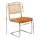 Artiss Set of 4 PU Leather Rattan Cantilever Dining Chairs - Brown, Stainless Steel Frame, 150kg Capacity, 48x48x84cm