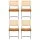 Artiss Set of 4 PU Leather Rattan Cantilever Dining Chairs - Brown, Stainless Steel Frame, 150kg Capacity, 48x48x84cm
