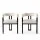 Artiss Dining Chairs Set of 2 Velvet Barrel Chairs with 62cm Seat Curved Arms Beige