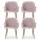 Artiss Set of 4 Pink Velvet Dining Chairs with Armrests - Luxurious, Sturdy Steel Legs, Easy Assembly, 150kg Capacity