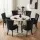 Artiss Set of 6 Velvet French Provincial Dining Armchairs Black 54x62x96cm Tufted 13cm Foam Rubber Wood Legs