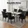 Artiss Set of 6 Velvet French Provincial Dining Armchairs Black 54x62x96cm Tufted 13cm Foam Rubber Wood Legs