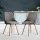 Artiss Kalmar Dining Chairs Set of 2 - Grey Upholstered Fabric, Solid Beech Wood Frame, Scandinavian Design, 81cm Height