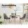 Artiss Kalmar Dining Chairs Set of 2 - Grey Upholstered Fabric, Solid Beech Wood Frame, Scandinavian Design, 81cm Height