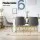 Artiss Kalmar Dining Chairs Set of 4 - Grey, Soft-Touch Fabric, Beech Wood Frame, 45cm Seat Height, Scandinavian Style