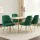 Artiss Set of 4 Velvet Dining Chairs, Green, Channel Tufted, Gold Legs, 44x41x80cm - Modern Elegance & Comfort