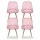 Artiss Velvet Dining Chairs Set of 4 - Pink, Channel Tufted, Gold Metal Legs, 44x41x80cm, Iconic Design, Easy Assembly