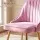 Artiss Dining Chairs Set of 6 Velvet Channel Tufted Shell Back Gold Legs Pink