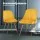 Artiss Velvet Dining Chairs Set of 4 - Yellow, Channel Tufted, Gold Metal Legs, High Resilience Foam, 44x41x80cm