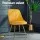 Artiss Velvet Dining Chairs Set of 4 - Yellow, Channel Tufted, Gold Metal Legs, High Resilience Foam, 44x41x80cm