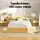 Artiss Aura Queen Bed Frame with Storage Drawers, USB Charging Ports, Thick Particleboard, Plywood Slats, Wood Finish